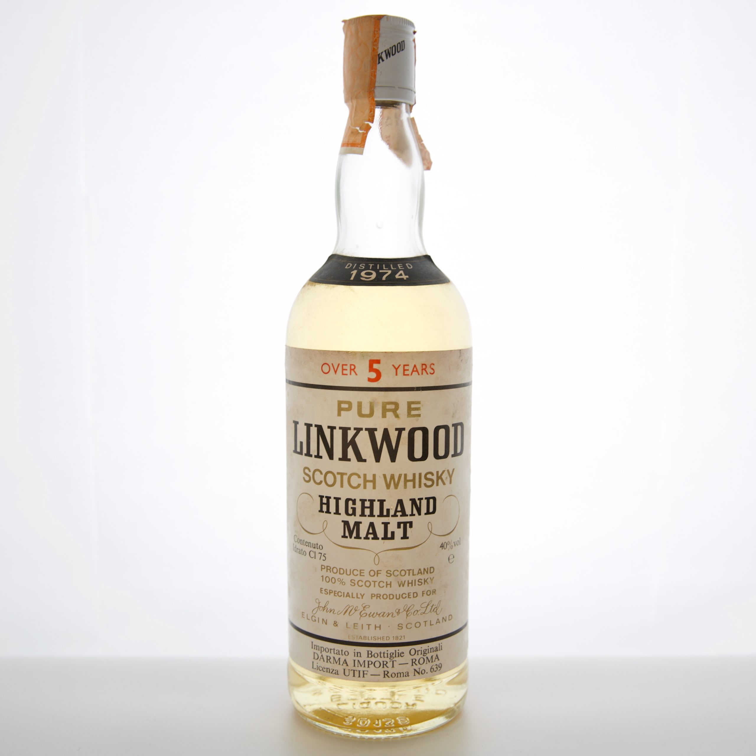 Linkwood 1974 John Mcewen 5 Year Old / Darma Import 75cl 40% Scotland Speyside Whisky