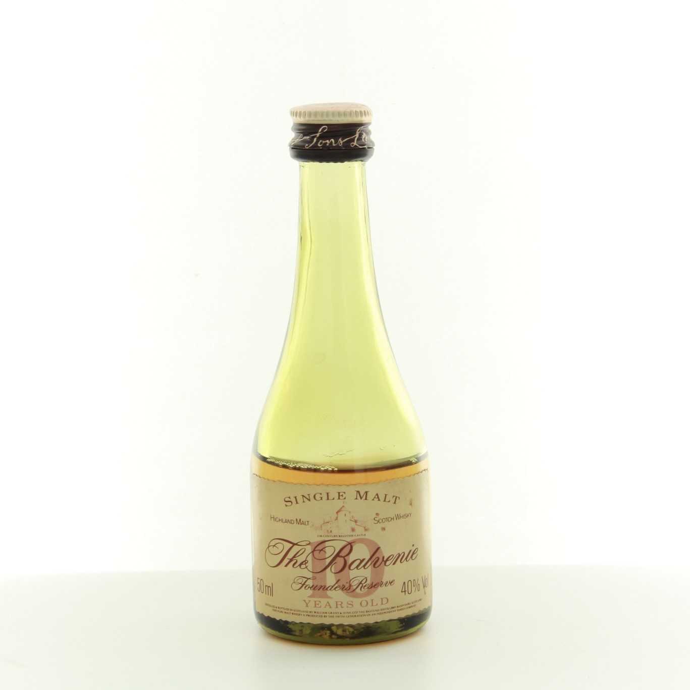 Balvenie 10 Years Old Founders Reserve 1980s Miniature 5cl 40% Scotland Whisky