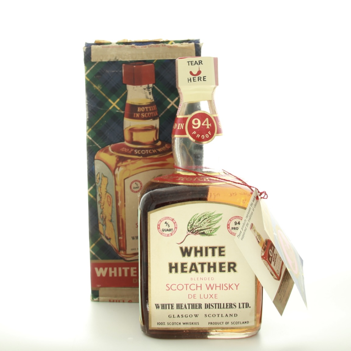 White Heather – De Luxe (1960s Edition) 75cl 94 Proof% Scotland Whisky 