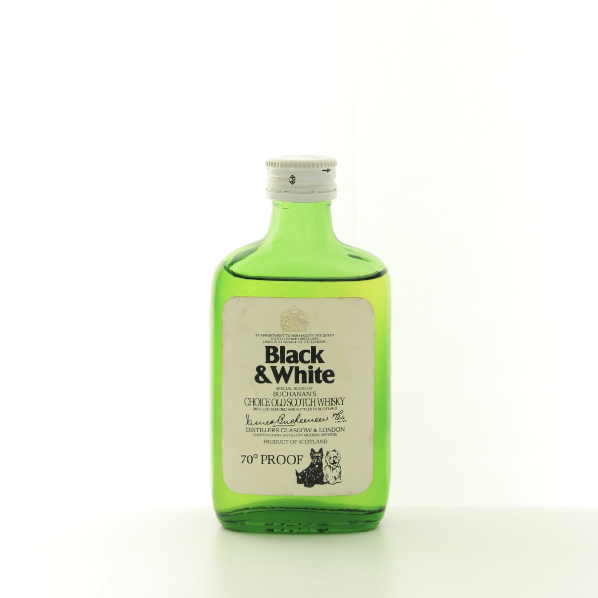 Buchanans Black & White Choice Old (1970s Edition) Miniature 4.7cl 70 Proof% Scotland Whisky 