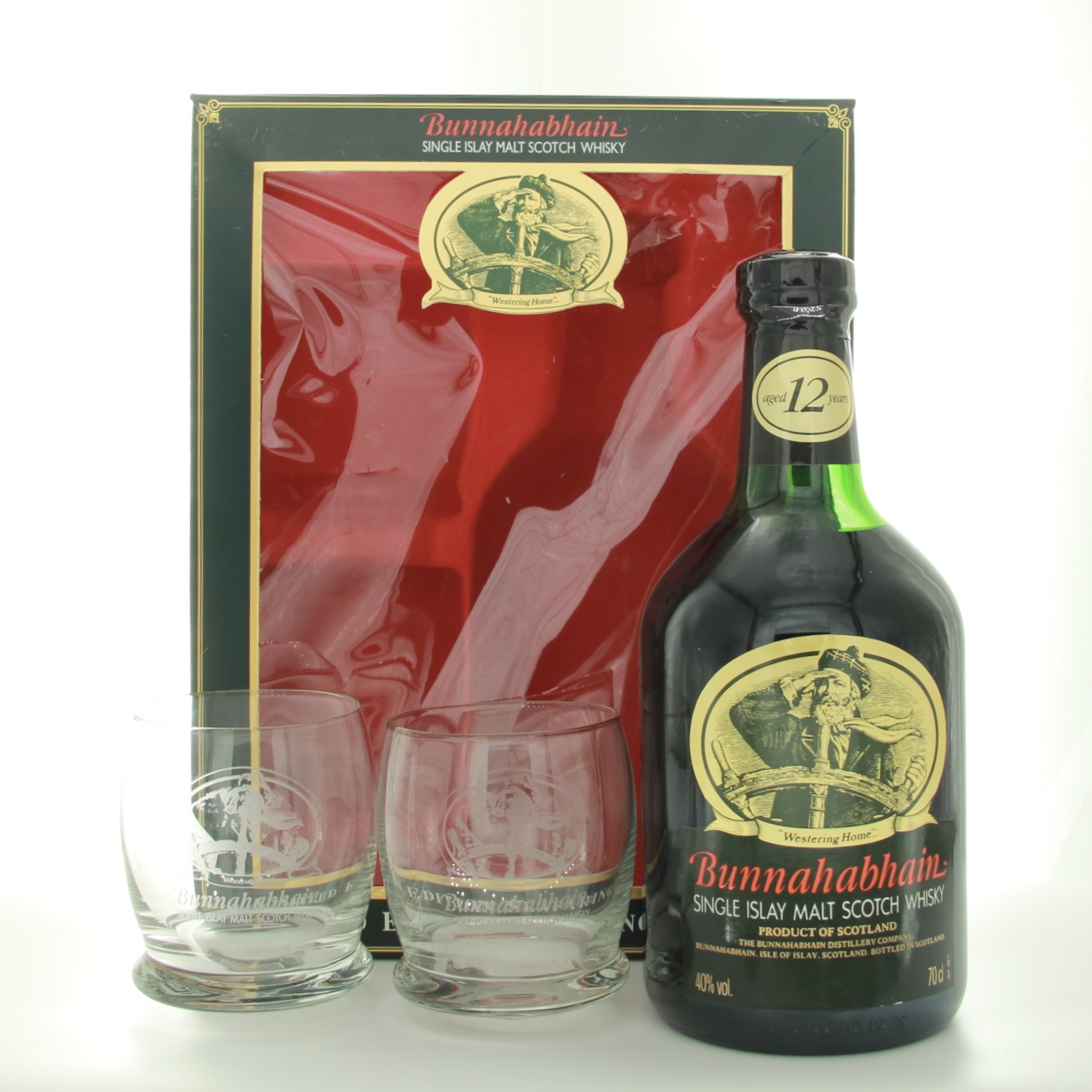 Bunnahabhain 12 Year Old Gift Pack (1990s Edition) 70cl 40% Whisky Scotland Islay