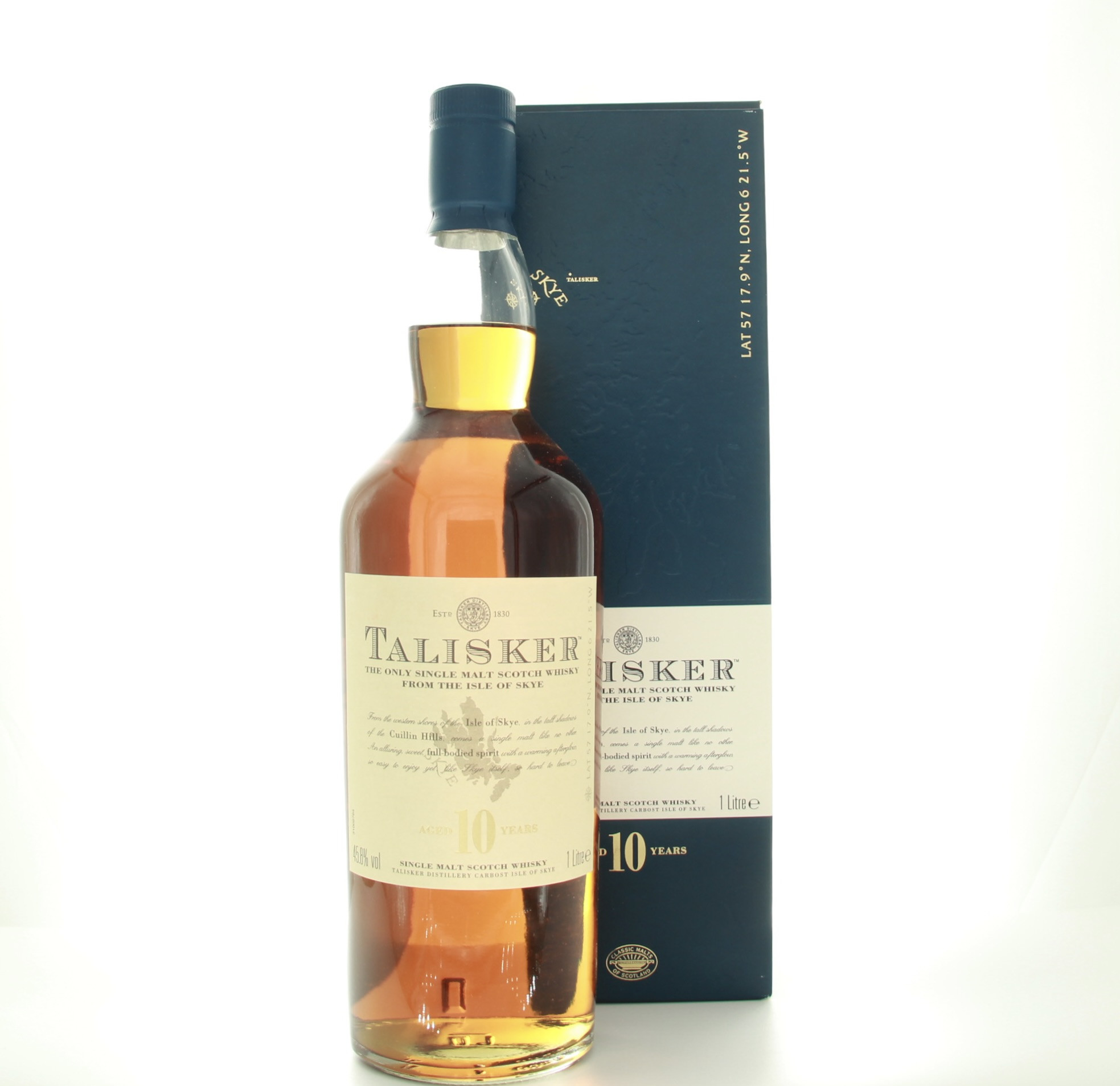 Talisker 10 Year Old 1lt (2000’s bottling) 100cl 45.8% Islands Scotland Whisky