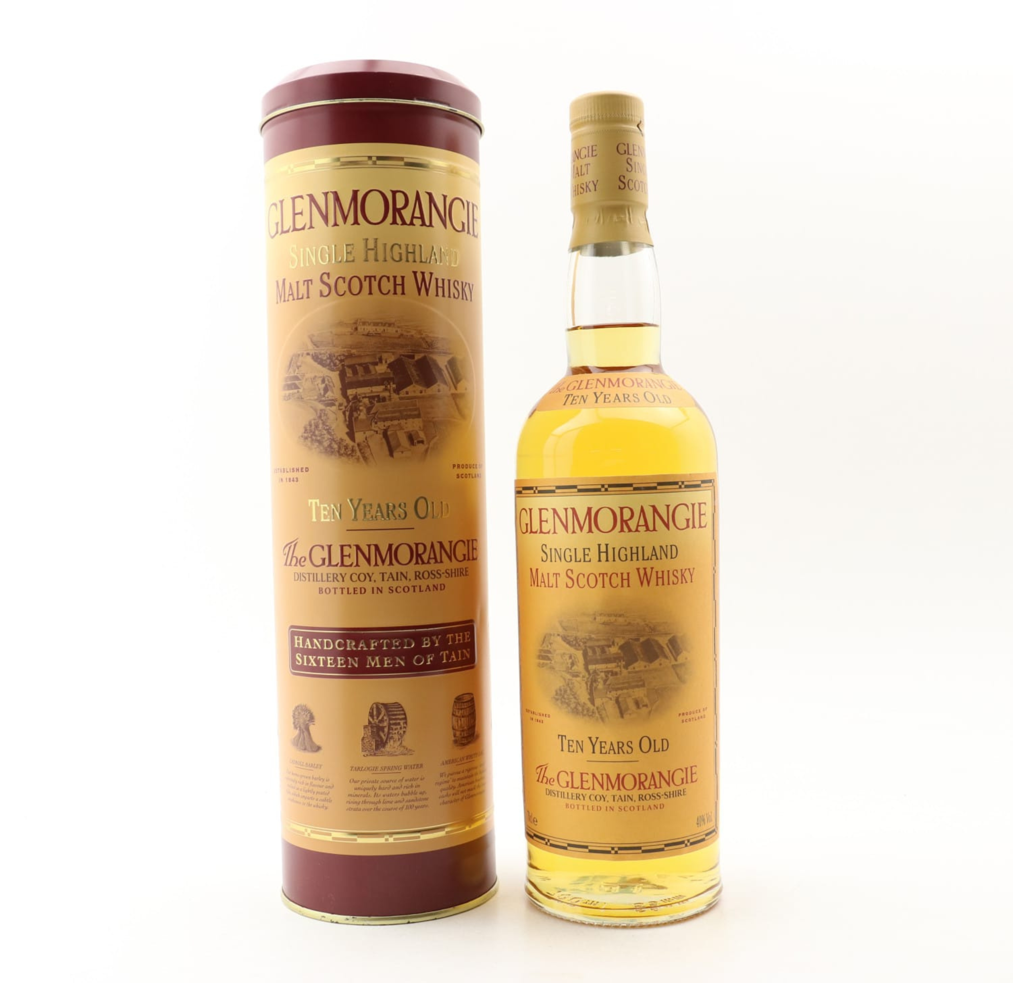 Glenmorangie 10 Years Old (1990s Edition) 70cl 40% Highlands Scotland Whisky 