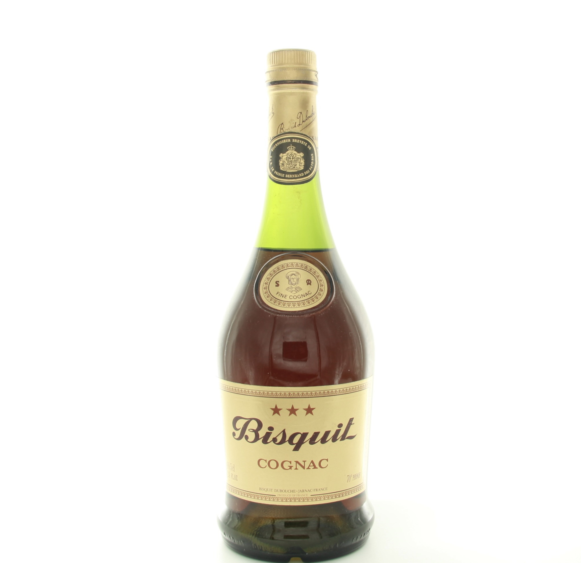 Bisquit 3 Star Cognac (1970s Bottling) 68cl 70 Proof% Cognac France 