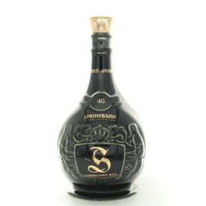 Springbank 40 Year Old Campbeltown Malt (Black Ceramic Decanter) – whisky bottle