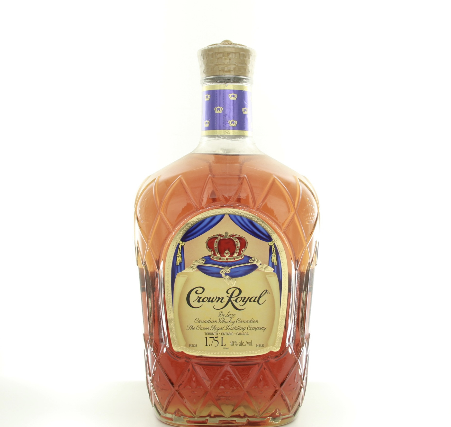 Crown Royal Fine De Luxe Blended Canadian Whisky 1.75lt – whisky bottle
